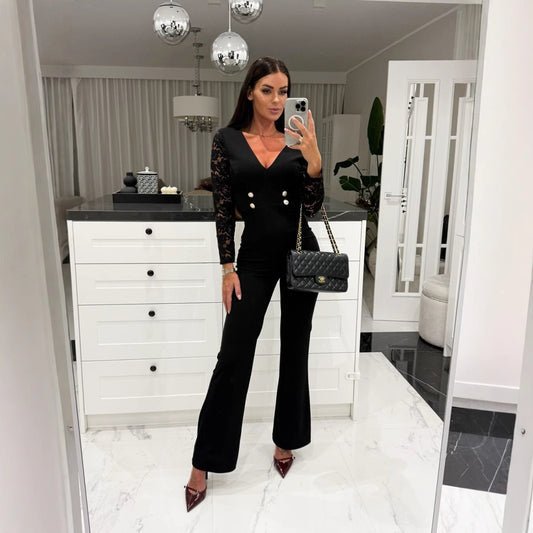 Mid-waist Stylish Jumpsuit For Commuting