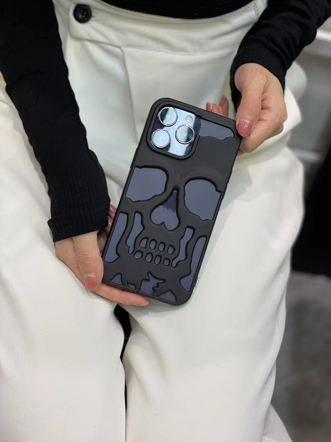 Luxury 3D Skull Plated Phone Case