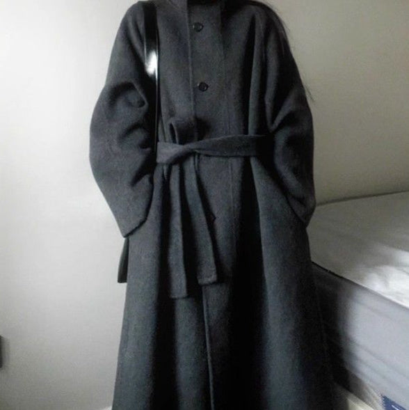 Korean Mid-Length Wool Coat (Petite)