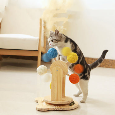Solid Wood Sisal Cat Scratch Board
