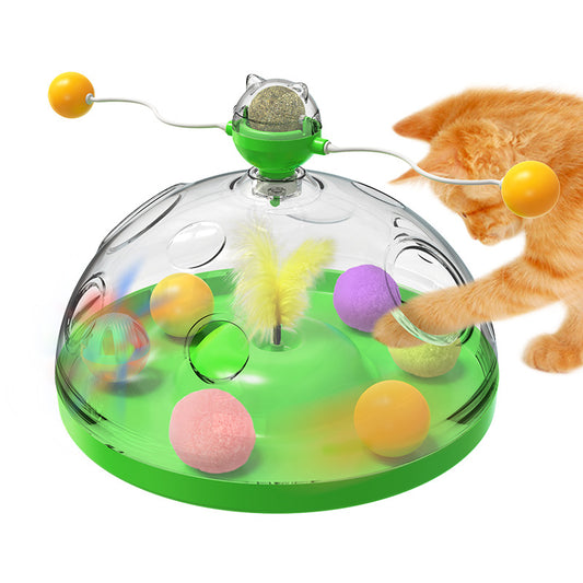 Interactive Windmill Cat Toy with Catnip