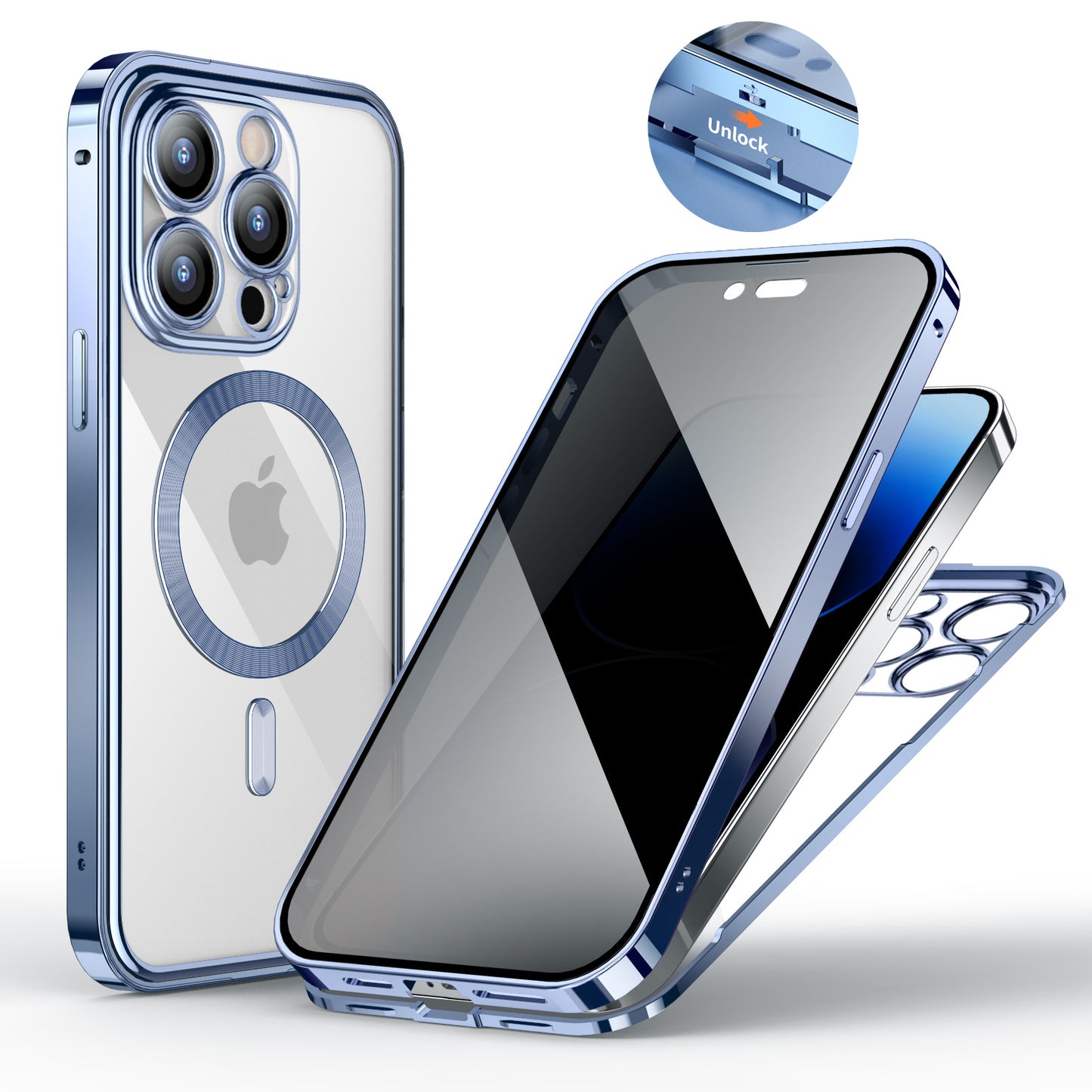 Magnetic Privacy Phone Case with Stand