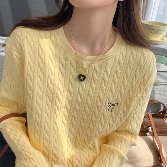 Chanel-style Top Embroidered Long-sleeve Sweater