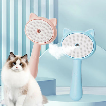 Rechargeable Self-Cleaning Pet Brush with Mist