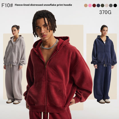 Men's Washed Sport Zip Hoodie