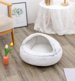 2-in-1 Plush Pet Bed House