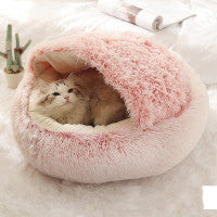 2-in-1 Plush Pet Bed House
