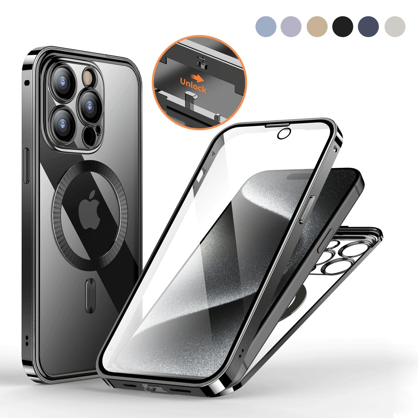 Magnetic Privacy Phone Case with Stand