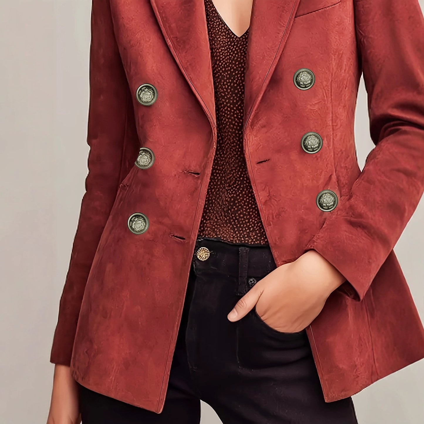 Women’s French Vintage Double-Breasted Blazer