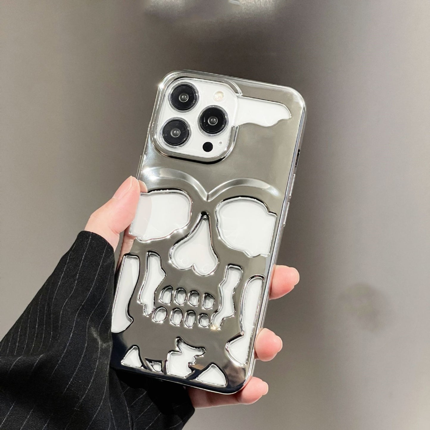 Luxury 3D Skull Plated Phone Case