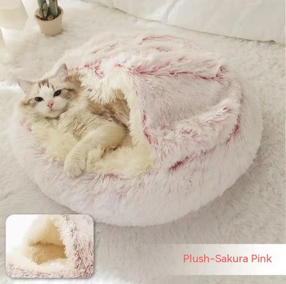 2-in-1 Plush Pet Bed House