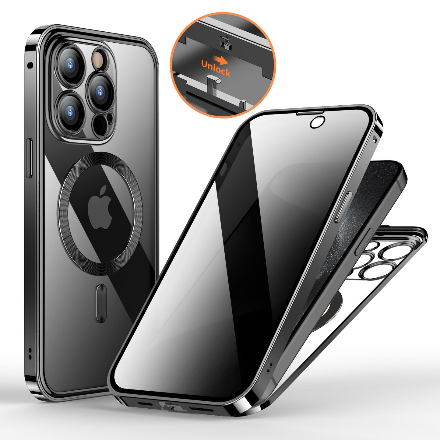 Magnetic Privacy Phone Case with Stand