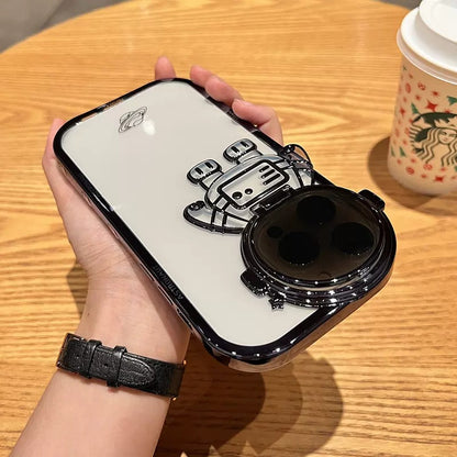 Glitter Astronaut Stand Phone Case