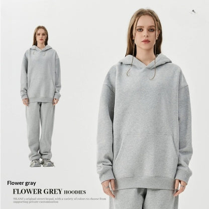 US Style Thick Fleece Hoodie Set