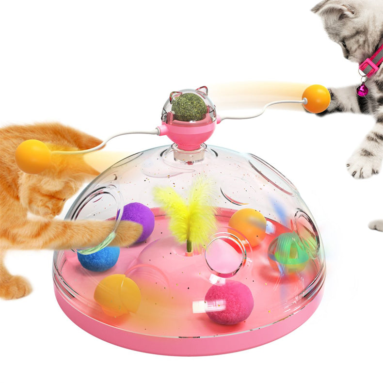 Interactive Windmill Cat Toy with Catnip