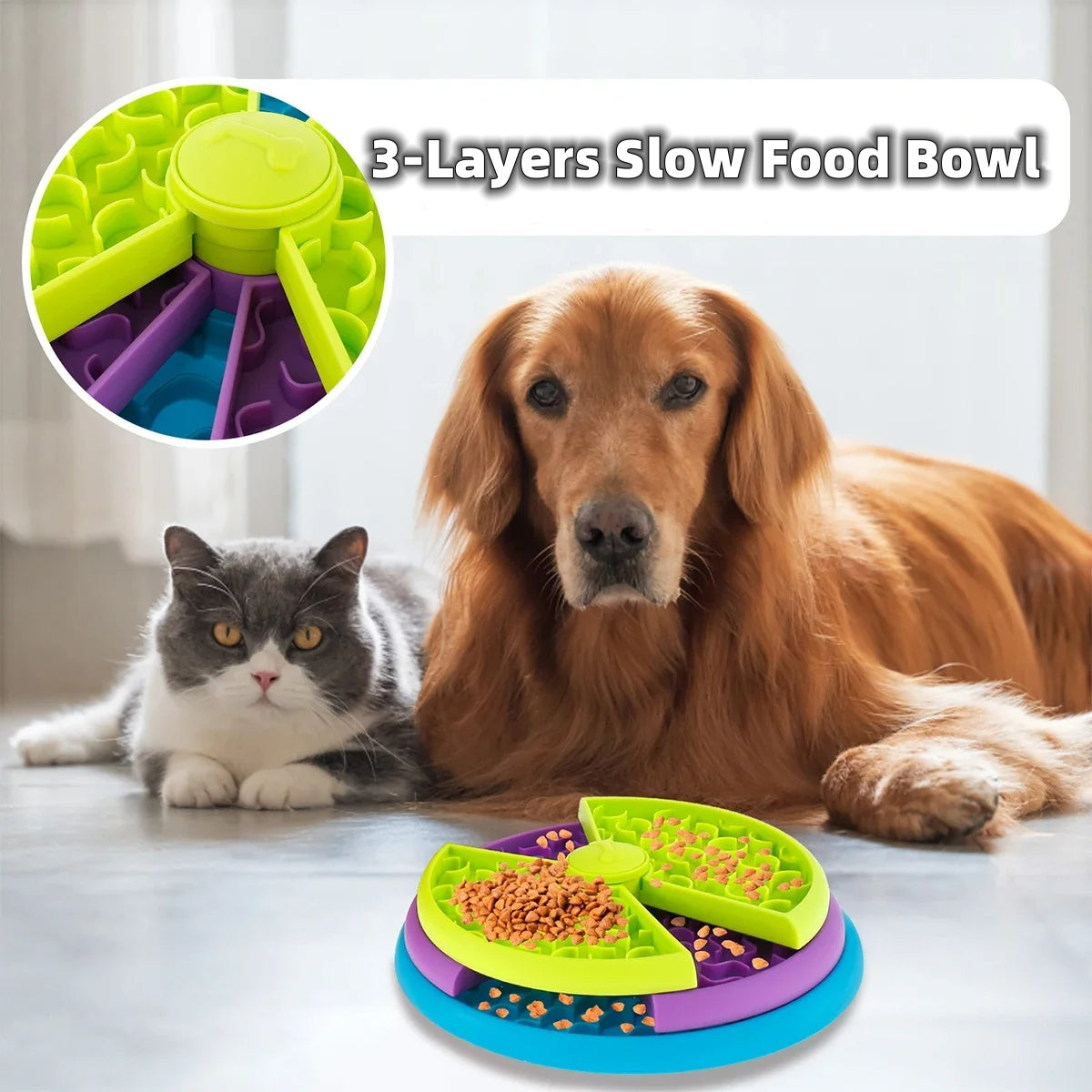 Slow Feeder Anti-Choking Pet Bowl