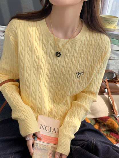 Chanel-style Top Embroidered Long-sleeve Sweater