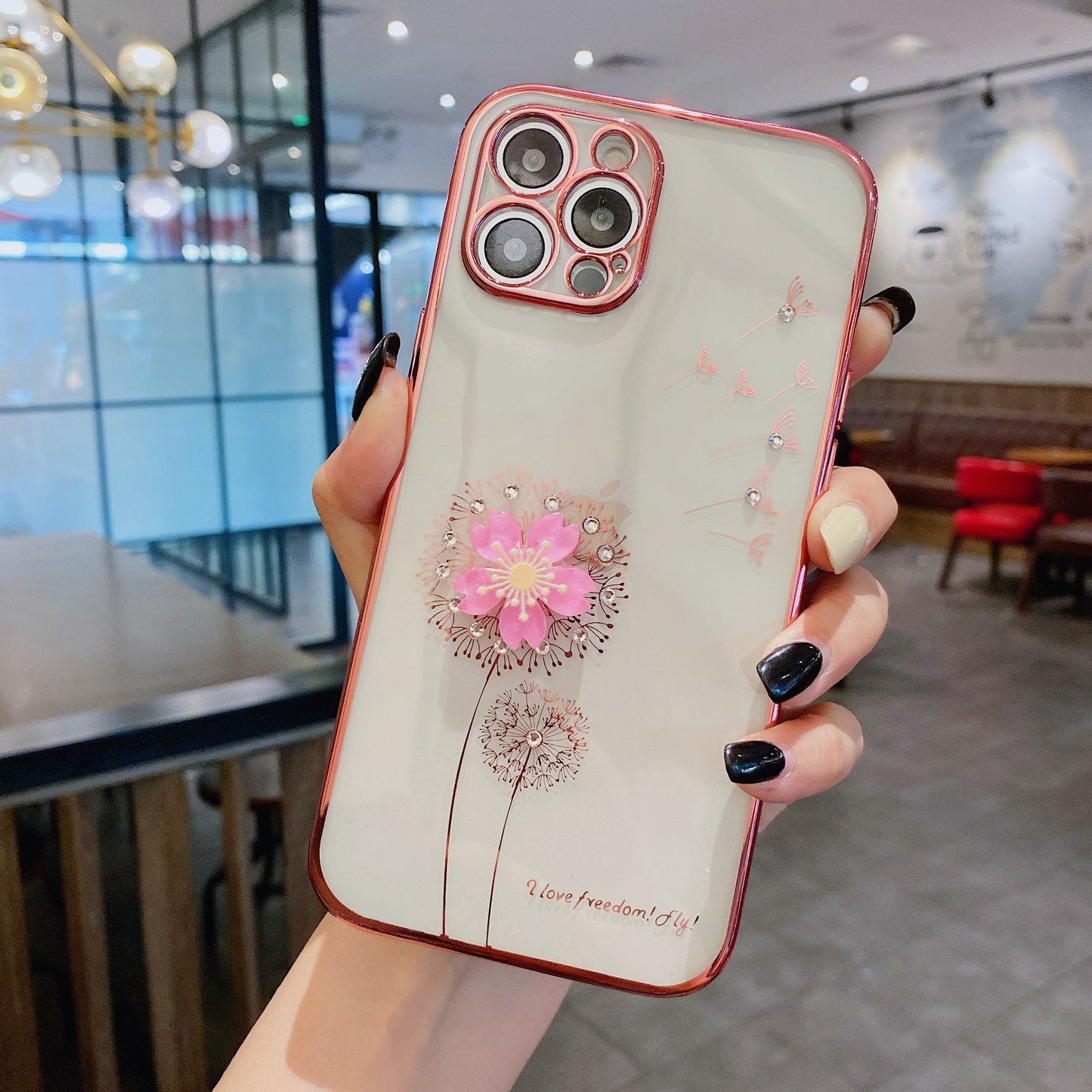 3D Flower Spin Stand Phone Case