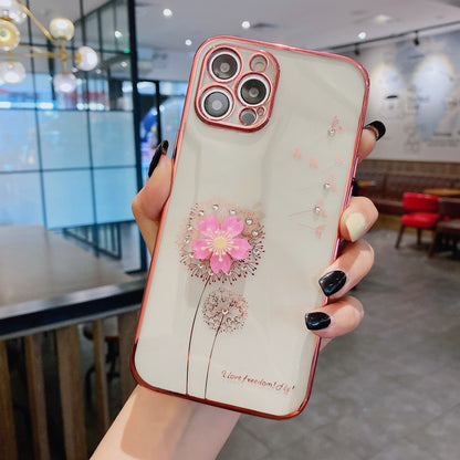 3D Flower Spin Stand Phone Case