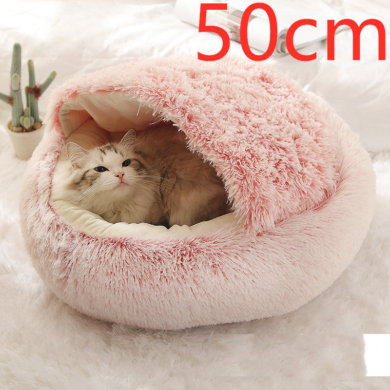2-in-1 Plush Pet Bed House