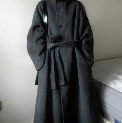 Korean Mid-Length Wool Coat (Petite)