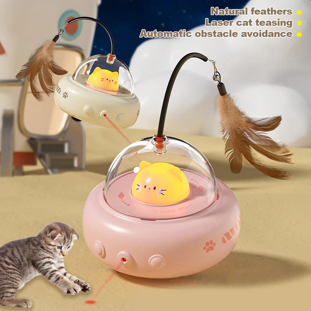 Electric UFO Interactive Cat Teaser Toy