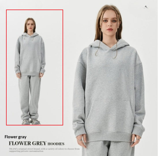 US Style Thick Fleece Hoodie Set