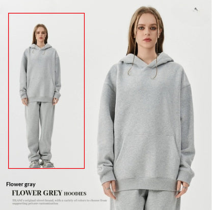US Style Thick Fleece Hoodie Set