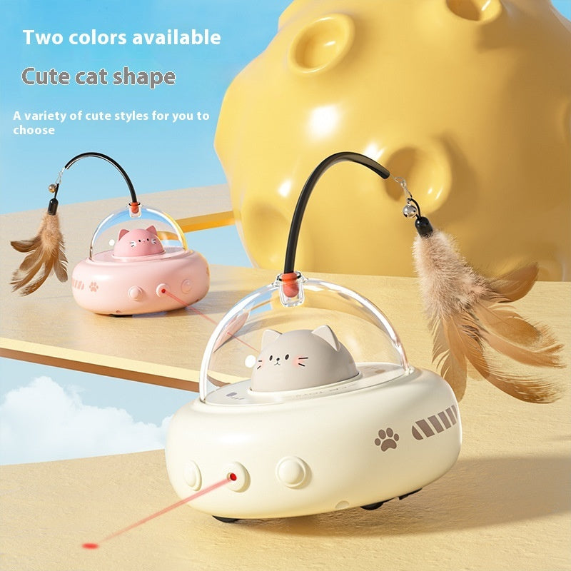 Electric UFO Interactive Cat Teaser Toy