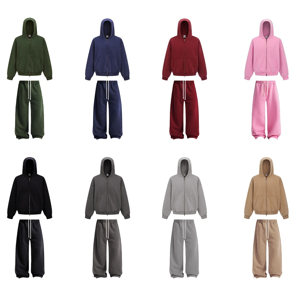 Men's Washed Sport Zip Hoodie