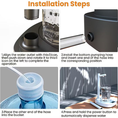 Automatic Rechargeable Water Bottle Dispenser with Stand