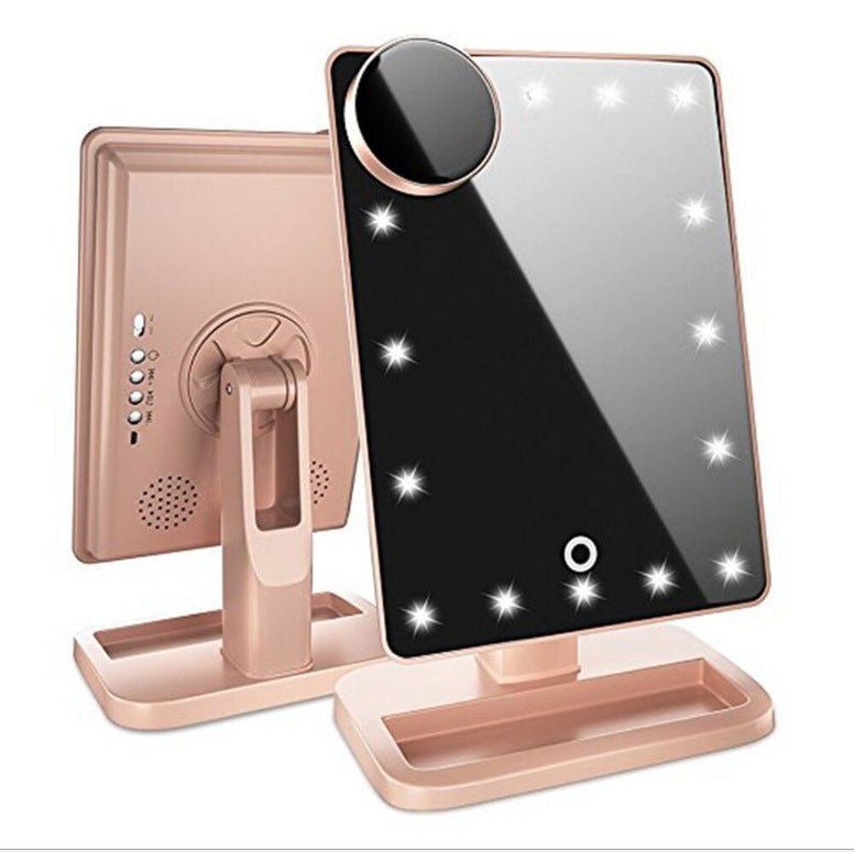 Touch Screen LED Makeup Mirror with Bluetooth Speaker