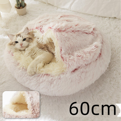2-in-1 Plush Pet Bed House