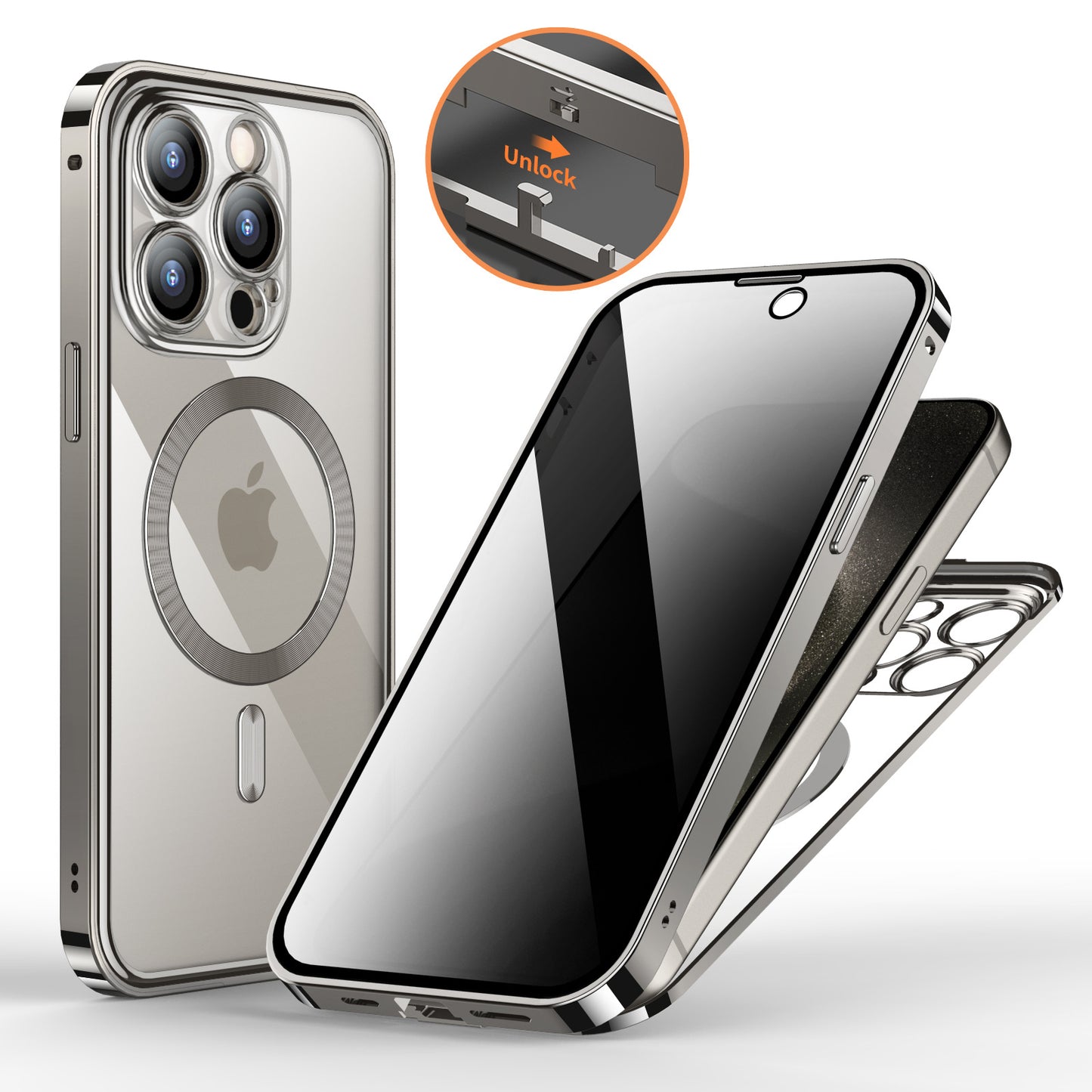 Magnetic Privacy Phone Case with Stand