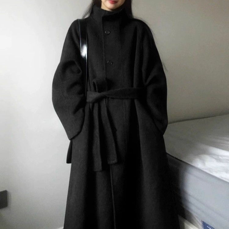 Korean Mid-Length Wool Coat (Petite)