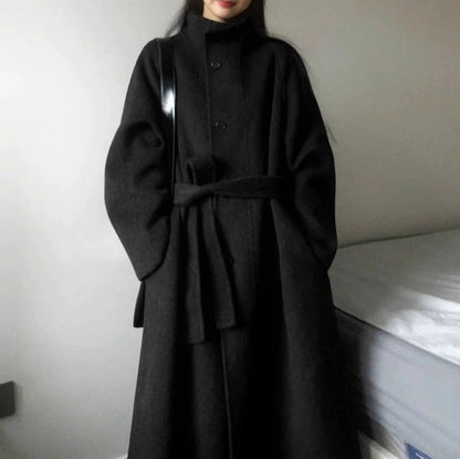Korean Mid-Length Wool Coat (Petite)