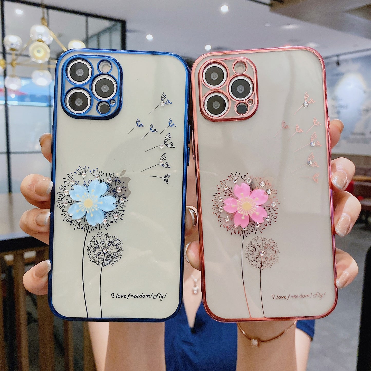 3D Flower Spin Stand Phone Case