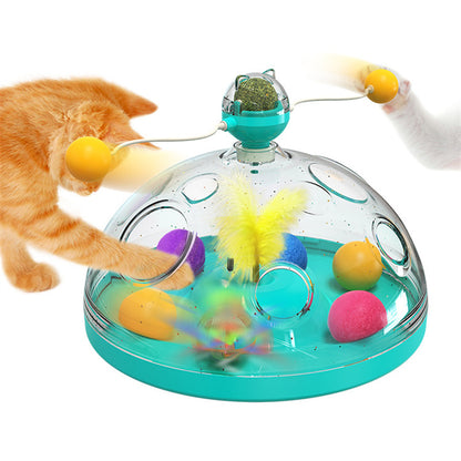 Interactive Windmill Cat Toy with Catnip