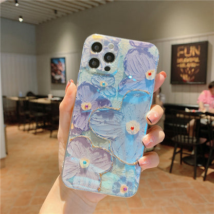 Purple Blue Daisy Phone Case