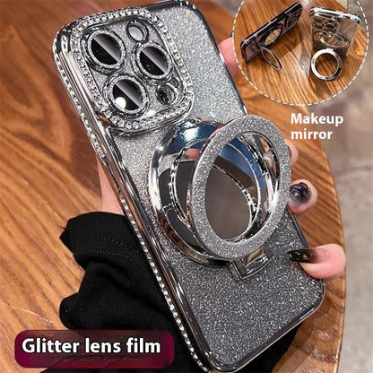 Glitter Mirror Stand Phone Case
