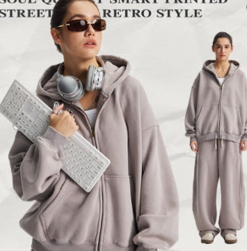 Men's Washed Sport Zip Hoodie