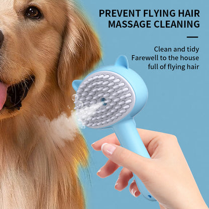 Rechargeable Self-Cleaning Pet Brush with Mist