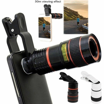 8X HD Clip-On Phone Zoom Lens