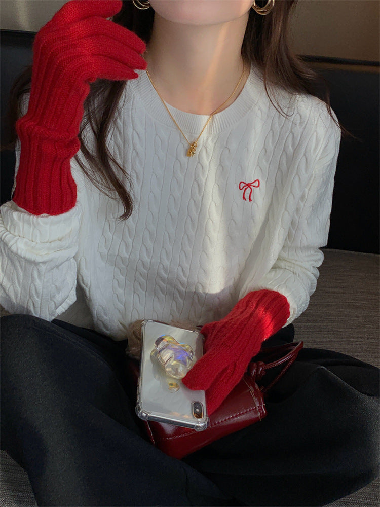 Chanel-style Top Embroidered Long-sleeve Sweater