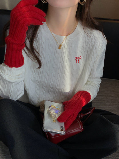 Chanel-style Top Embroidered Long-sleeve Sweater