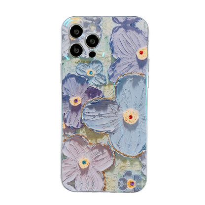 Purple Blue Daisy Phone Case