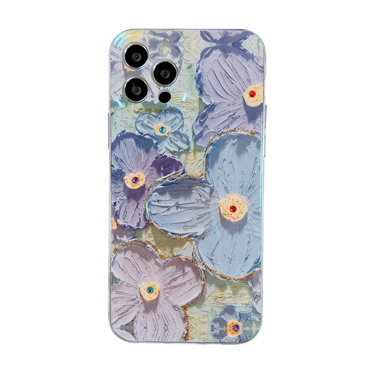 Purple Blue Daisy Phone Case