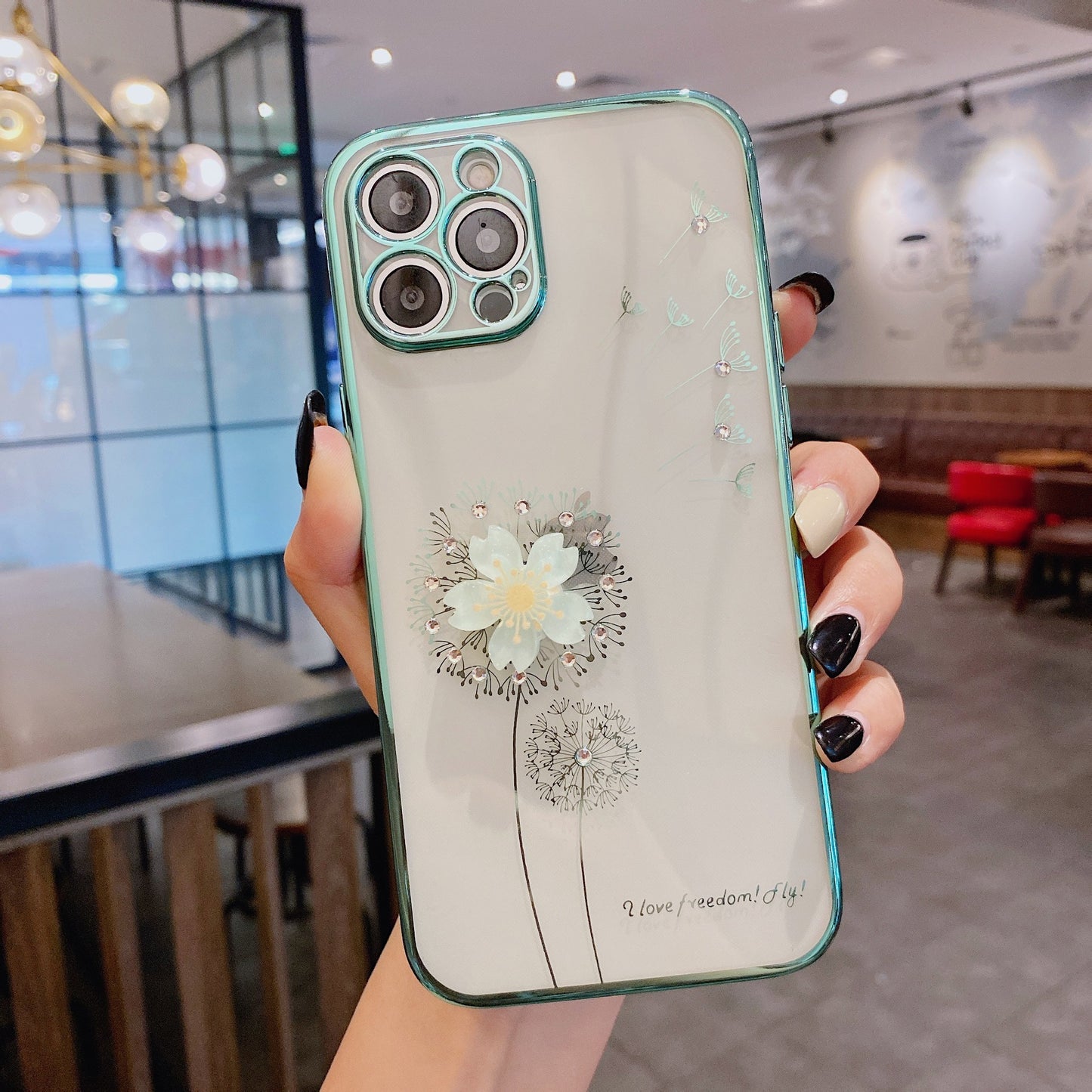 3D Flower Spin Stand Phone Case