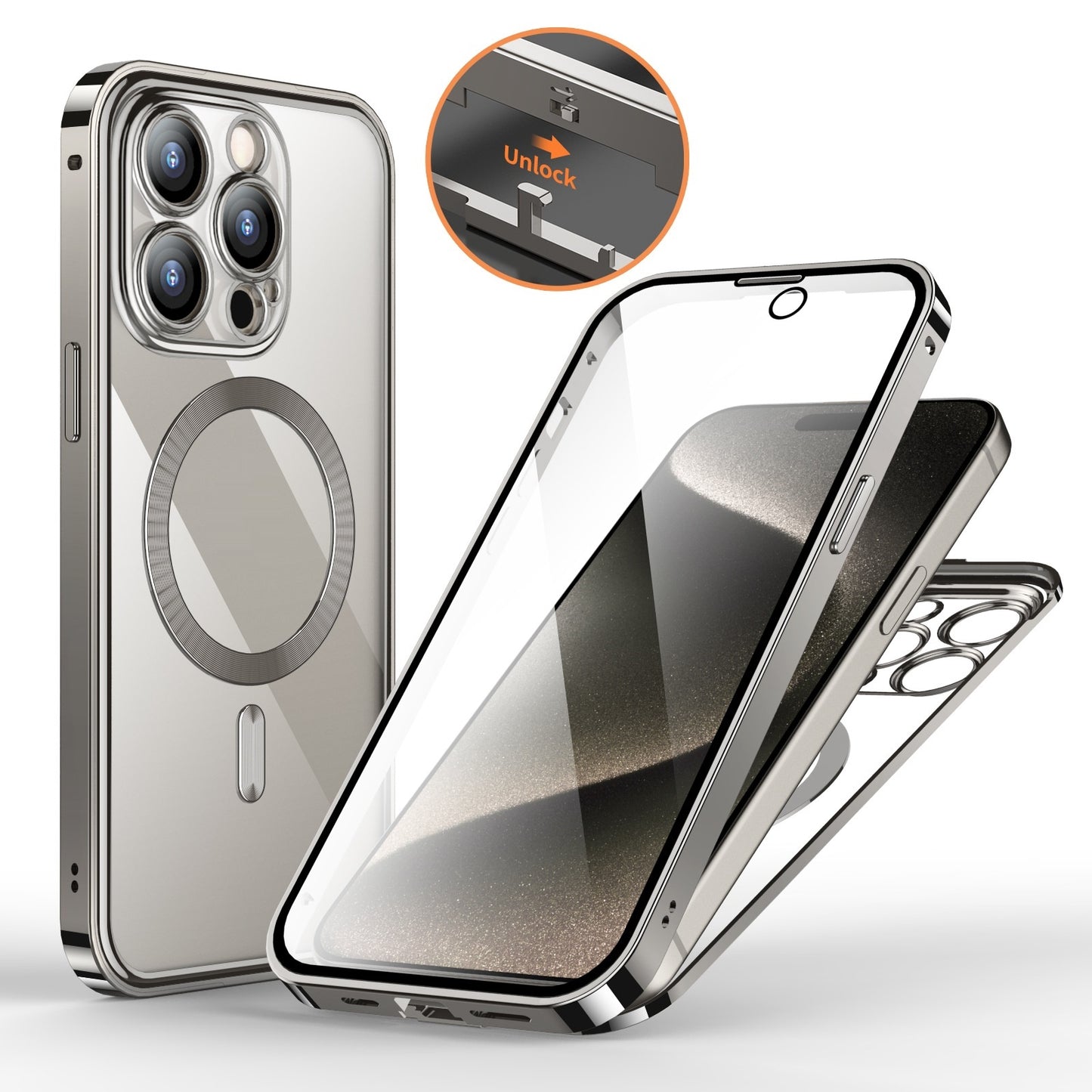 Magnetic Privacy Phone Case with Stand