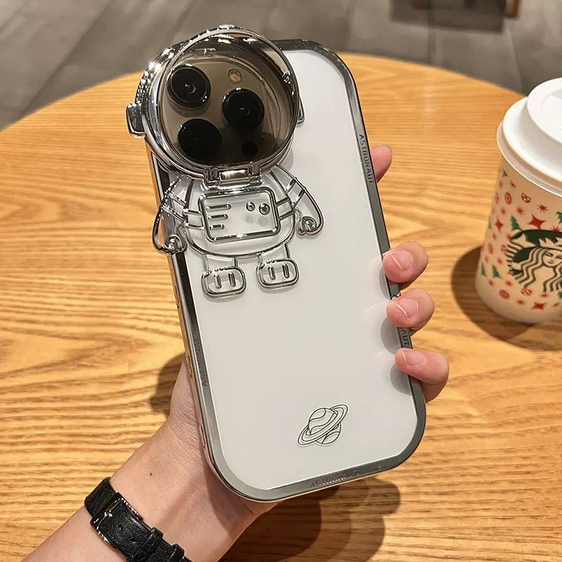 Glitter Astronaut Stand Phone Case